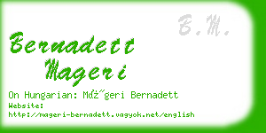 bernadett mageri business card